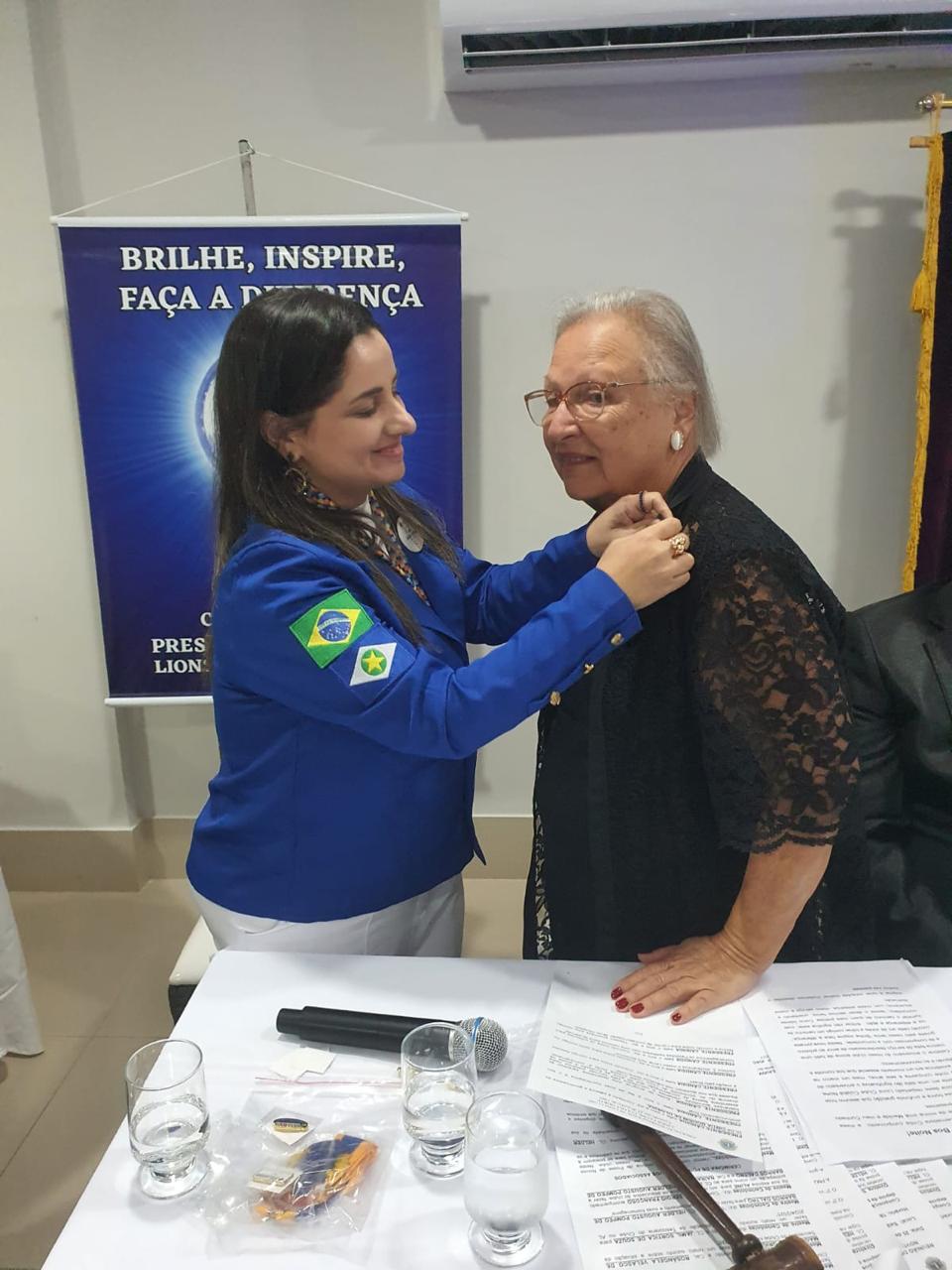 Governadora Cintia prestigia posse da nova diretoria do Lions Clube Cuiabá Norte