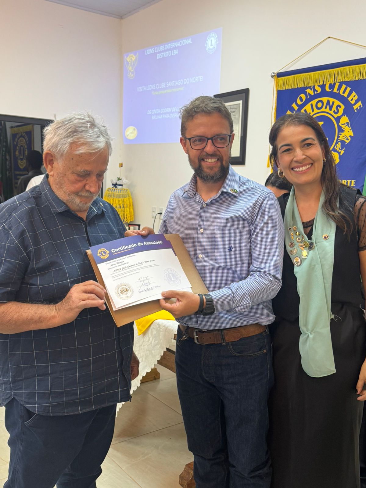 Governadora Cintia visita o Lions Clube Santiago do Norte