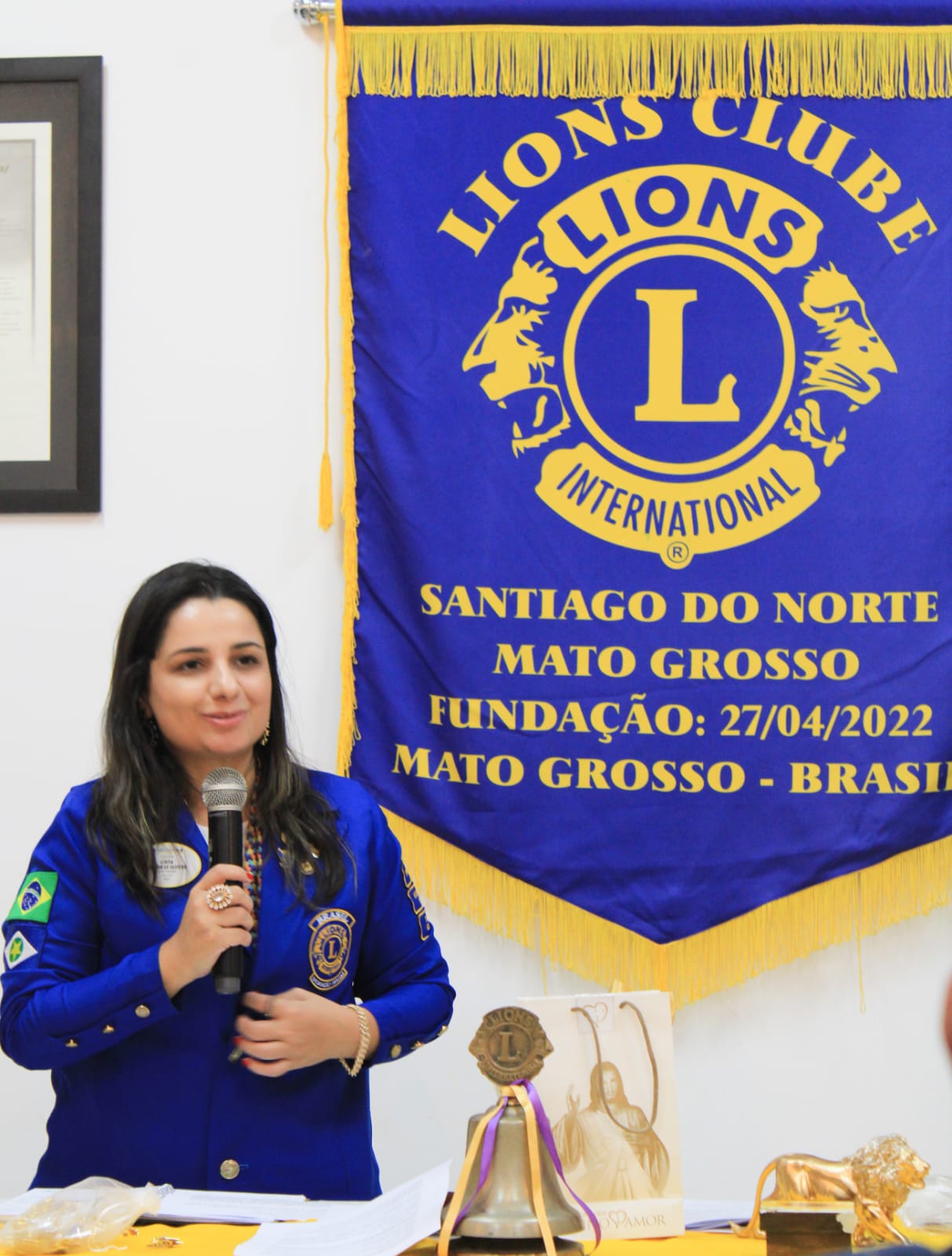 Governadora Cintia visita o Lions Clube Santiago do Norte