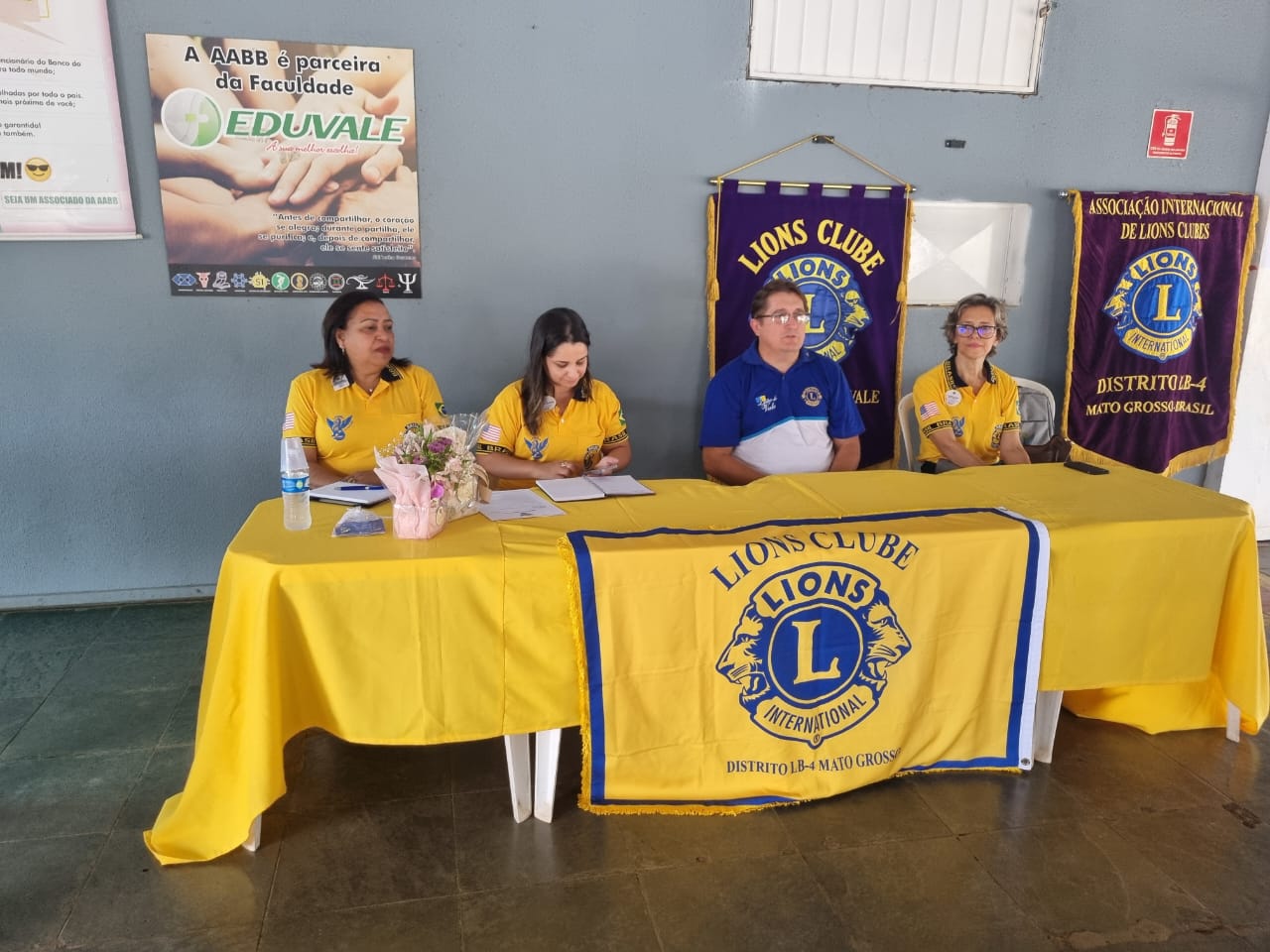 Em Jaciara a DG Cintia destacou a importância da união e engajamento dos associados para o fortalecimento do leonismo na região