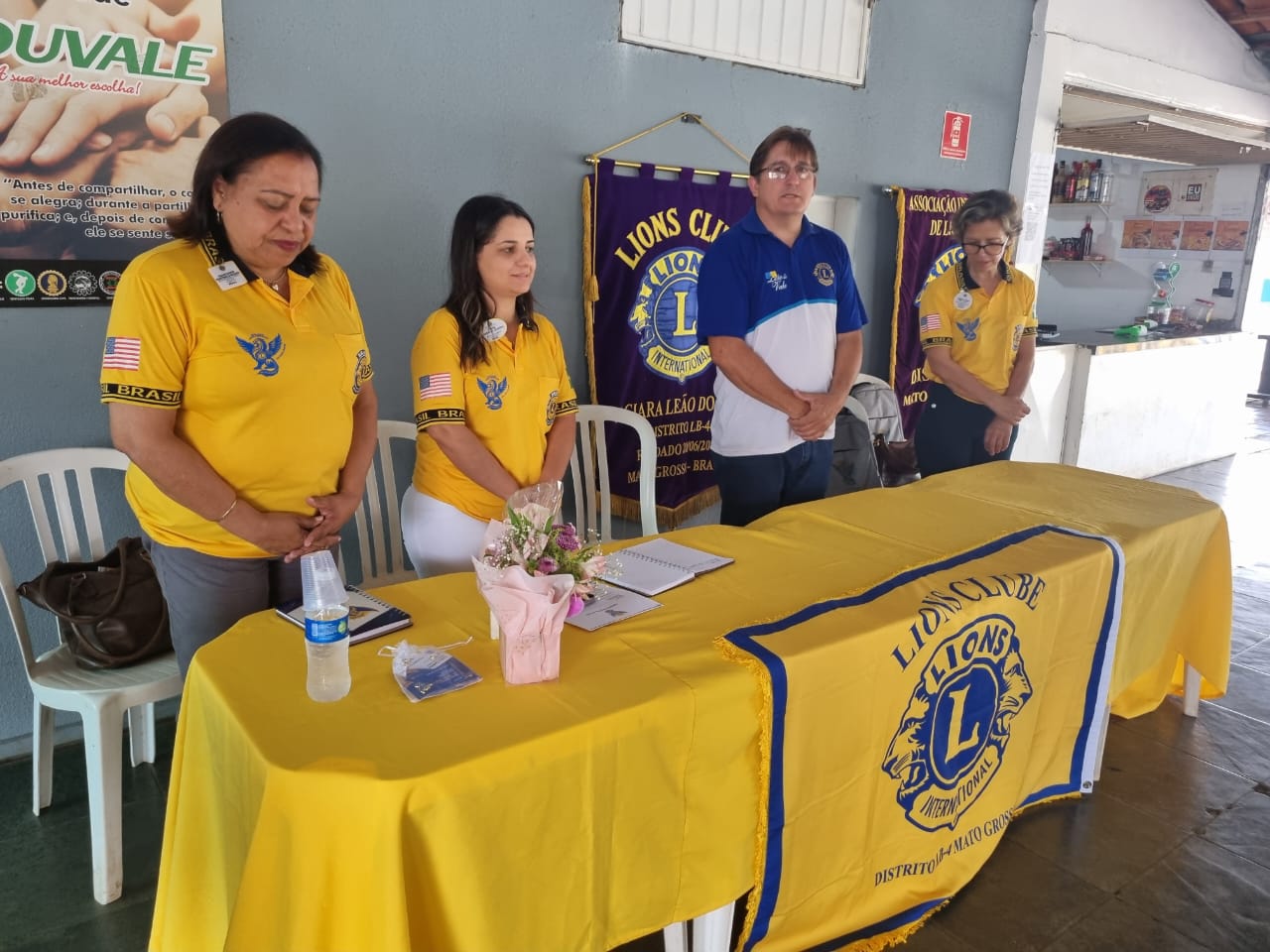 Em Jaciara a DG Cintia destacou a importância da união e engajamento dos associados para o fortalecimento do leonismo na região