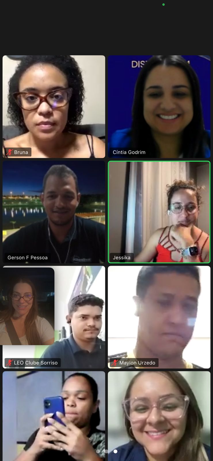 DG Cintia faz visita oficial virtual ao Lions Clube Cuiabá Rede do Bem