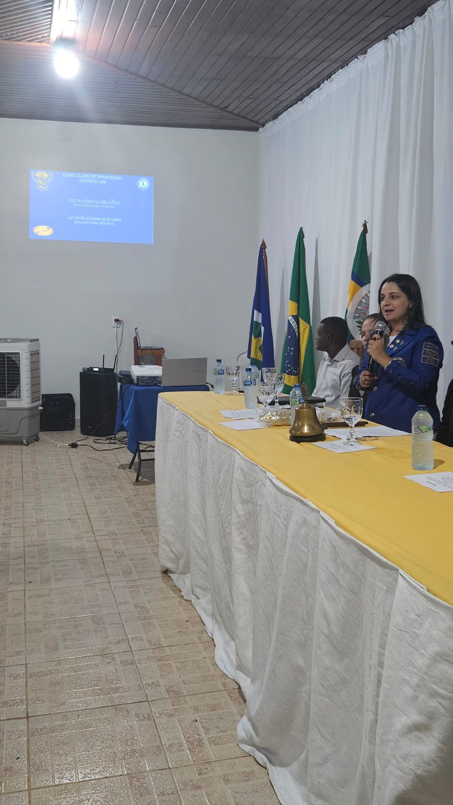 DG Cintia visitou o Lions Clube Juína e ouviu boas notícias durante o encontro