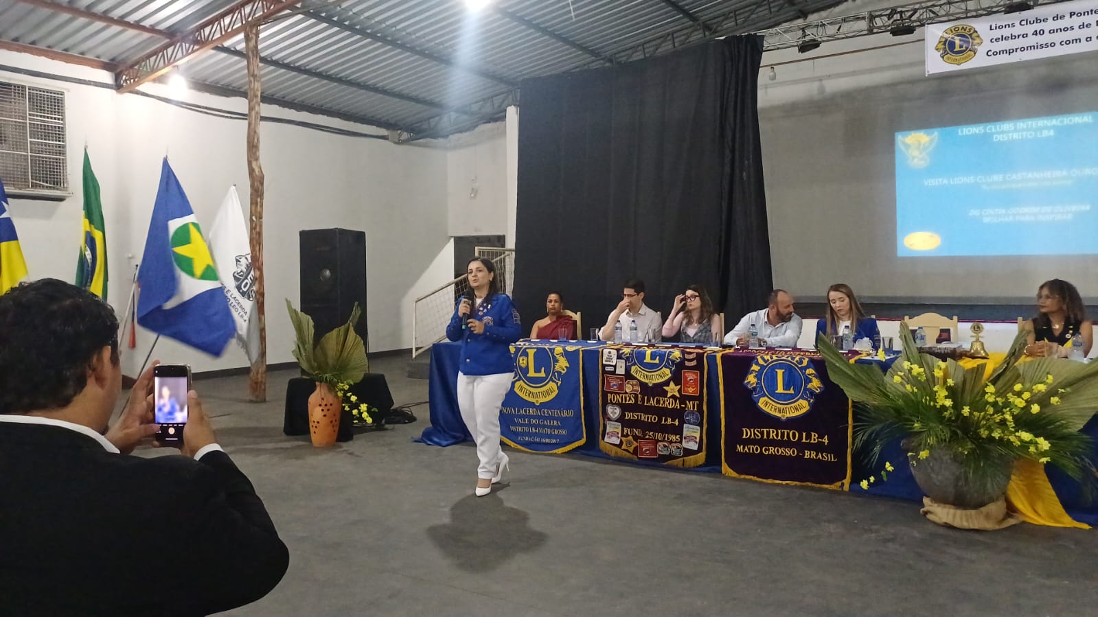 Visita da DG Cintia a Pontes e Lacerda marcou a celebração dos 40 anos de fundação do Clube