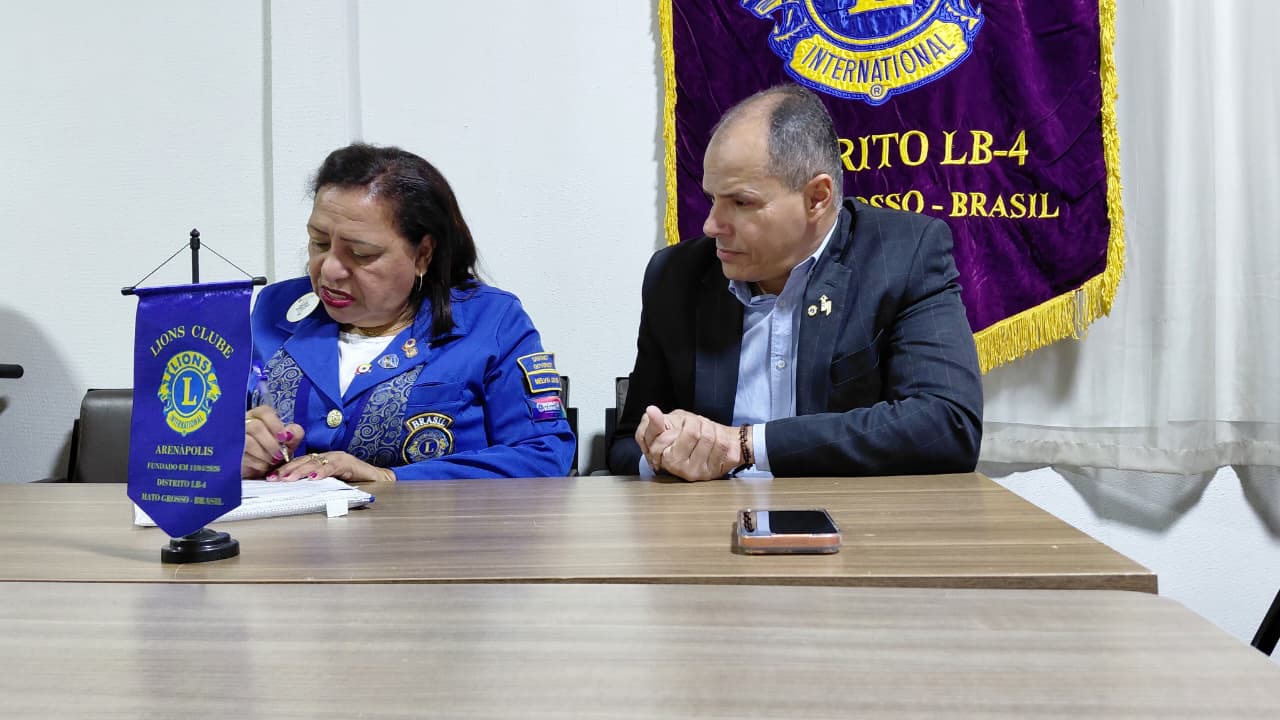 Governadora do Distrito LB-4 visita Lions Clube de Arenápolis e inicia agenda na Divisão 2A