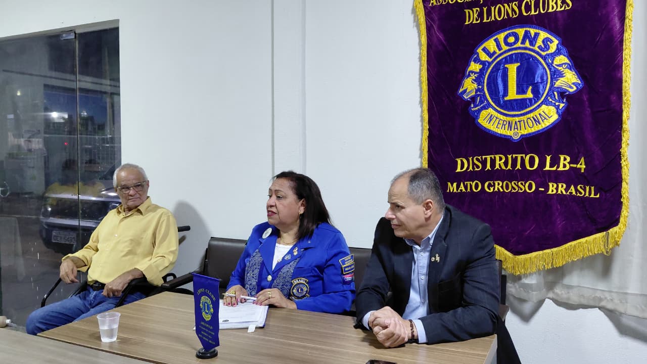 Governadora do Distrito LB-4 visita Lions Clube de Arenápolis e inicia agenda na Divisão 2A