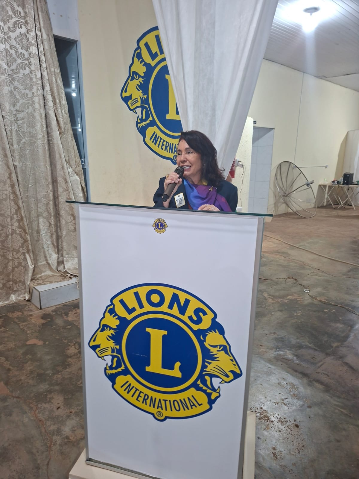 Governadora visitou Lions Clube Nova Xavantina
